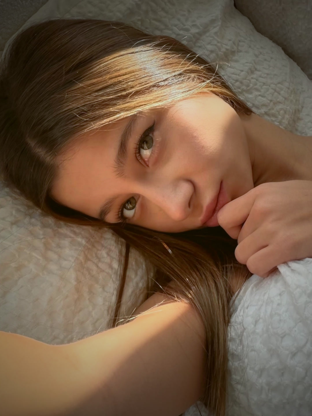 Warm pillow light close up